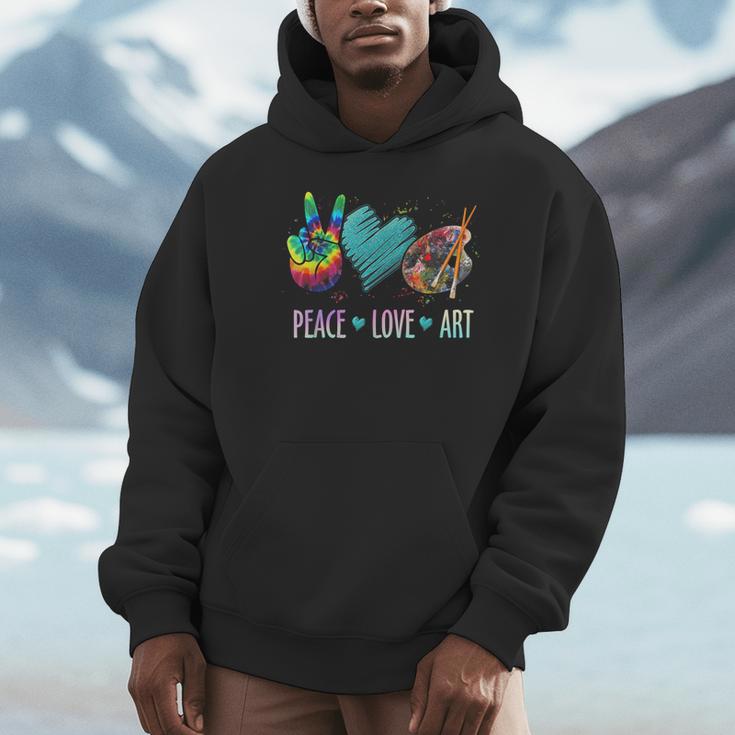 Peace Love Art Painting Palette Art Teacher Unisex Hoodie, novelty gifts, funny gifts Peace Love Art Painting Palette Art Teacher Unisex Hoodie, novelty gifts, funny gifts