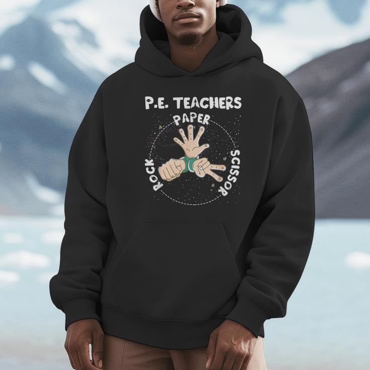 Physical Education PE Teacher Rock Paper Scissor Unisex Hoodie, novelty gifts, funny gifts