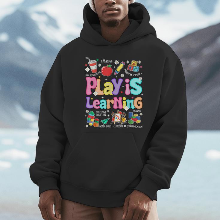 Play Is Learning Educational Teacher Women Unisex Hoodie, novelty gifts, funny gifts