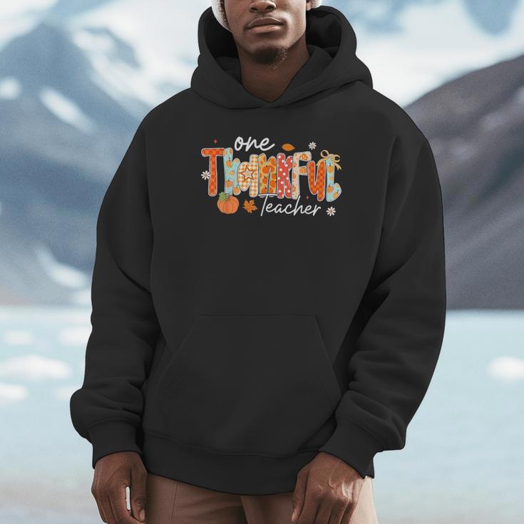 Preppy One Thankful Teacher Coquette Thanksgiving Teacher Unisex Hoodie, novelty gifts, funny gifts Preppy One Thankful Teacher Coquette Thanksgiving Teacher Unisex Hoodie, novelty gifts, funny gifts