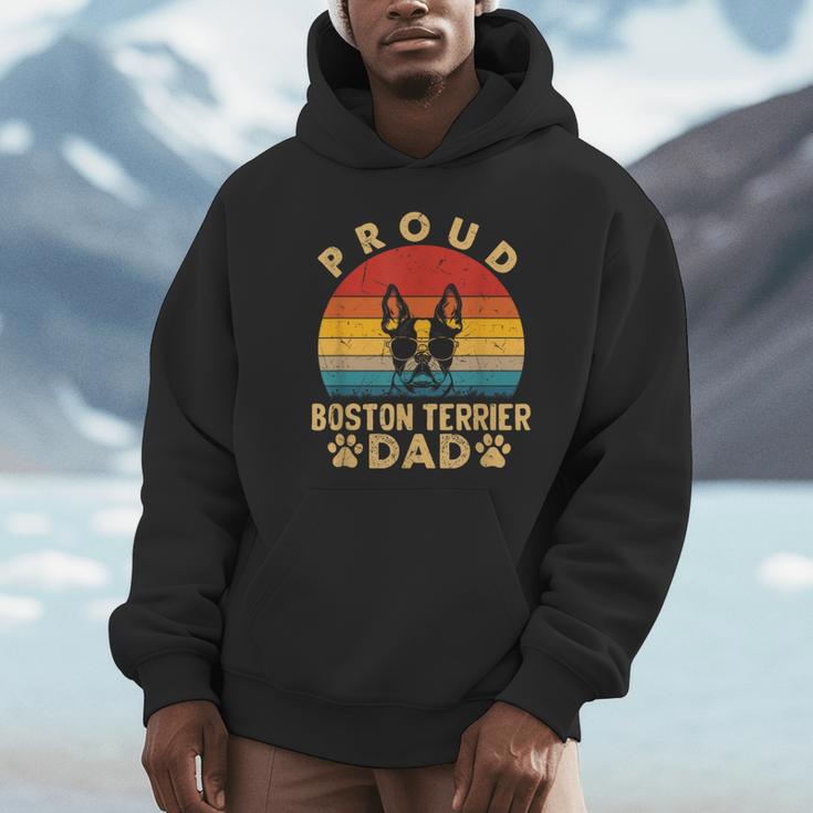 Proud Boston Terrier Dad Dog Owner Fathers Day Men Women Kids Unisex Hoodie, novelty gifts, funny gifts