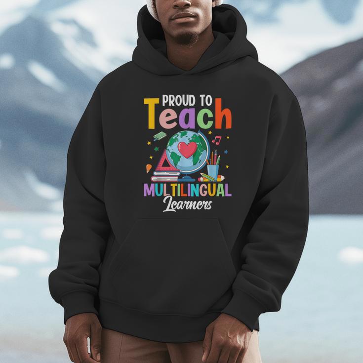 Proud To Teach Multilingual Learner ESL English Teacher Unisex Hoodie, novelty gifts, funny gifts