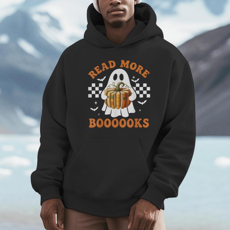 Read More Books Halloween Retro Pumpkin Reading Fall Teacher Unisex Hoodie, novelty gifts, funny gifts