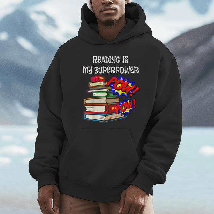 Reading Is My Super Power Superhero Best English Teacher Unisex Hoodie, novelty gifts, funny gifts