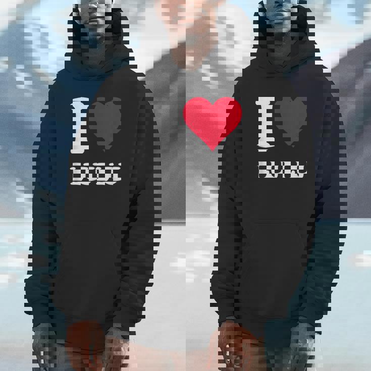 Red Heart I Love Lulu パーカー