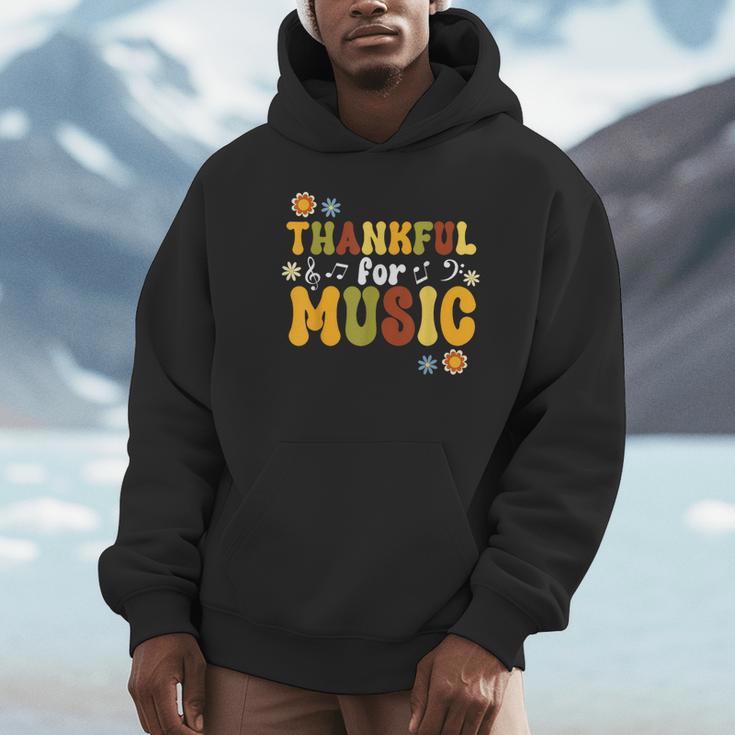 Retro Thankful For Music Floral Music Teacher Thanksgiving Men Women Unisex Hoodie, novelty gifts, funny gifts Retro Thankful For Music Floral Music Teacher Thanksgiving Men Women Unisex Hoodie, novelty gifts, funny gifts