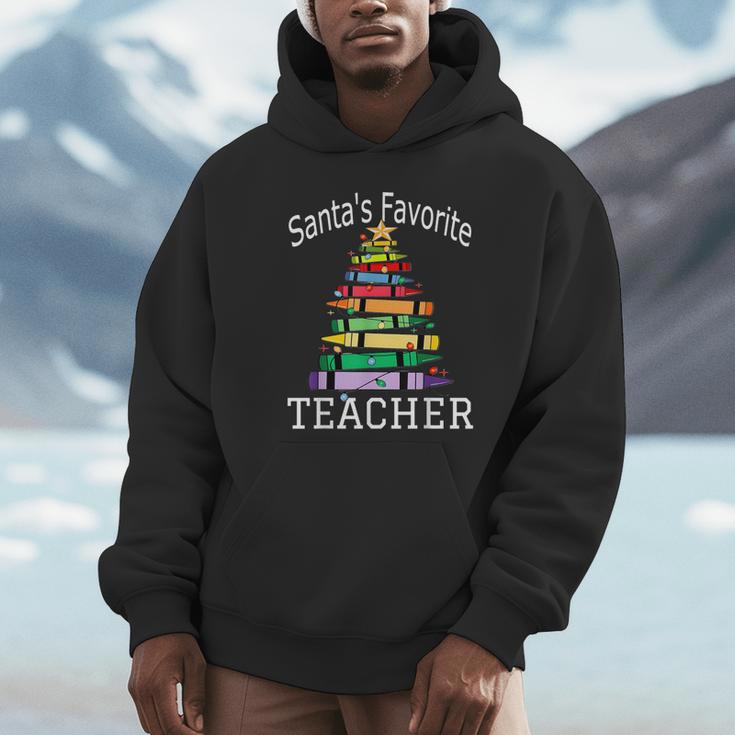 Santa's Favorite Teacher Idea For Christmas Teachers Unisex Hoodie, novelty gifts, funny gifts Santa's Favorite Teacher Idea For Christmas Teachers Unisex Hoodie, novelty gifts, funny gifts