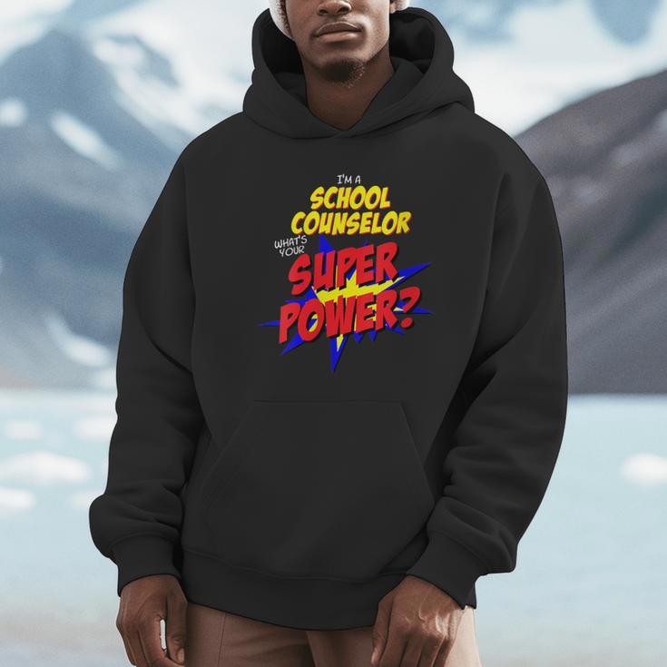 School Counselor Teacher Superhero Superpower Comic Book Unisex Hoodie, novelty gifts, funny gifts