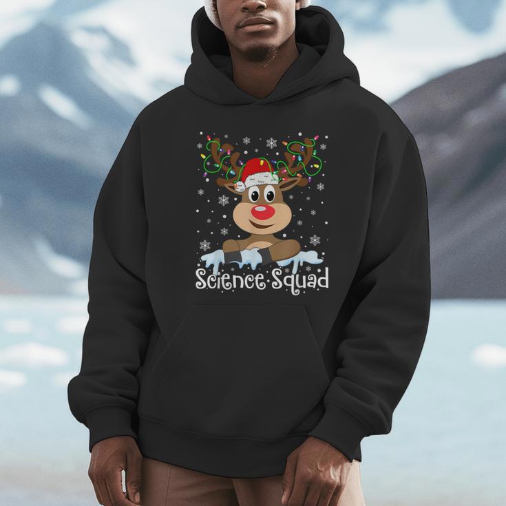 Science Teacher Squad Reindeer Christmas Teacher Xmas Lights For Men Women Unisex Hoodie, novelty gifts, funny gifts