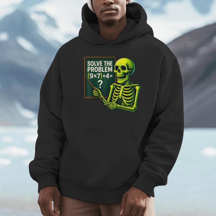 Solve The Problem Skeleton Teacher Halloween Math Six Seven Unisex Hoodie, novelty gifts, funny gifts Solve The Problem Skeleton Teacher Halloween Math Six Seven Unisex Hoodie, novelty gifts, funny gifts