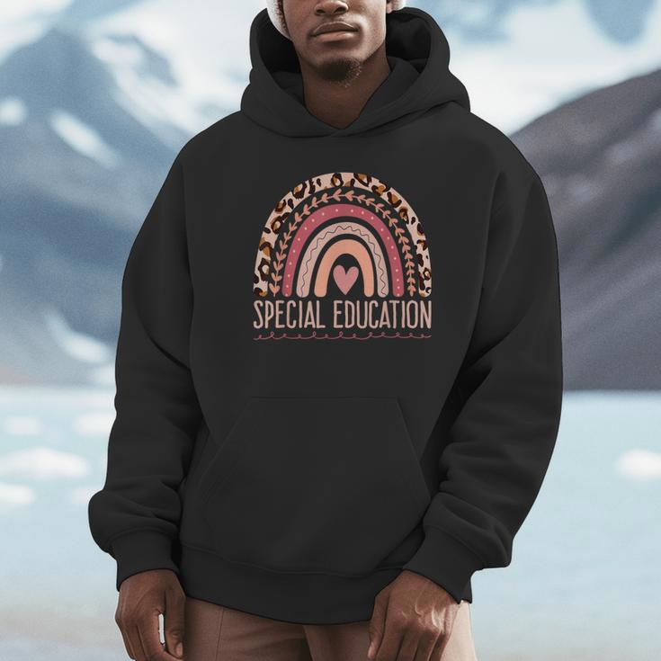 Special Education Shirt Teacher SPED Leopard Boho Rainbow Unisex Hoodie, novelty gifts, funny gifts Special Education Shirt Teacher SPED Leopard Boho Rainbow Unisex Hoodie, novelty gifts, funny gifts