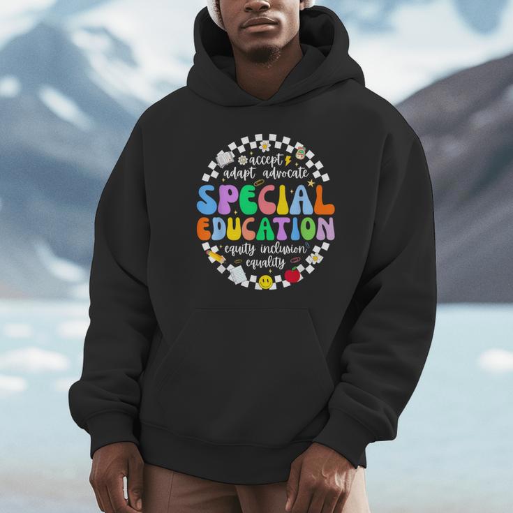 Special Education Teacher SPED Squad Team Kids Men Groovy Unisex Hoodie, novelty gifts, funny gifts Special Education Teacher SPED Squad Team Kids Men Groovy Unisex Hoodie, novelty gifts, funny gifts