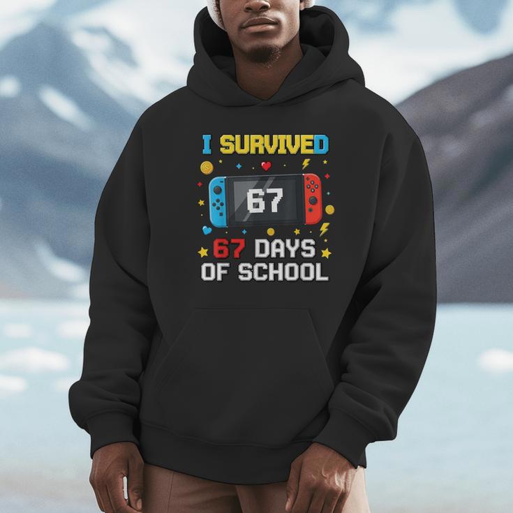 I Survived 67 Days Of School 67 Teacher Squad Matching Unisex Hoodie, novelty gifts, funny gifts