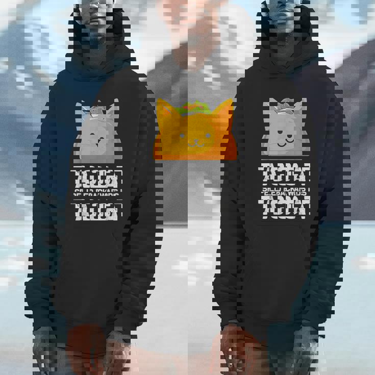 Tacocatpelled Backwards Is Tacocat ファニータコスキャットギフト パーカー