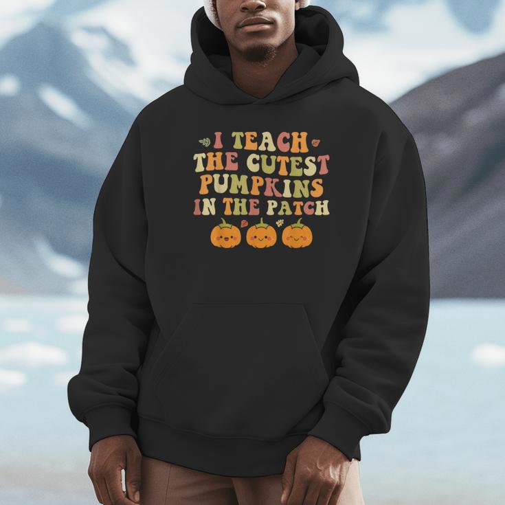 I Teach The Cutest Pumpkins In The Patch Fall Season Teacher Unisex Hoodie, novelty gifts, funny gifts