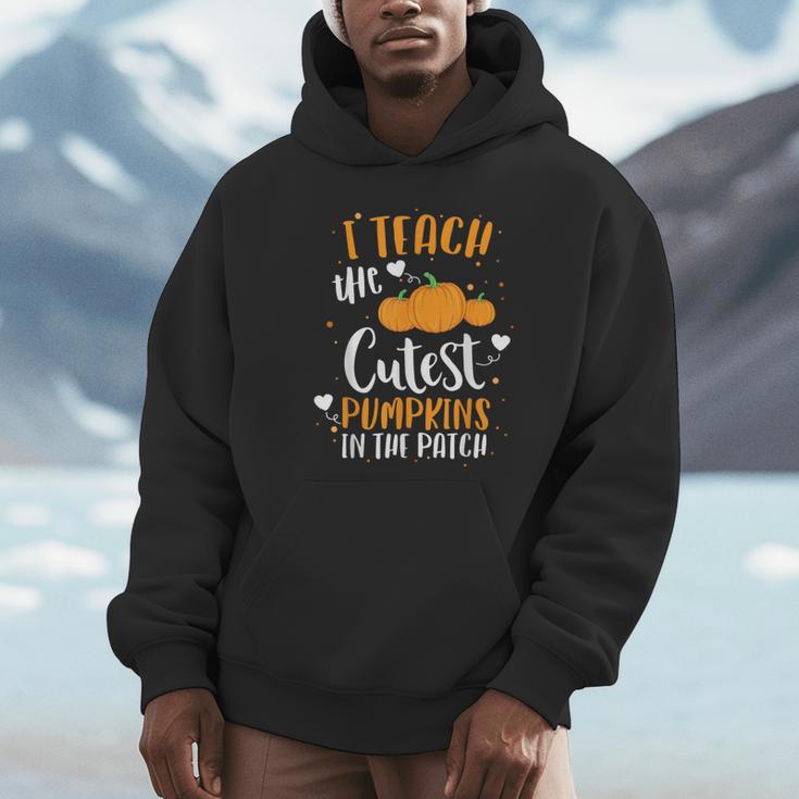 I Teach The Cutest Pumpkins In The Patch Teacher School For Men Women Kids Unisex Hoodie, novelty gifts, funny gifts