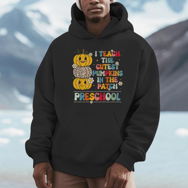 I Teach The Cutest Pumpkins Preschool Teacher Halloween Unisex Hoodie, novelty gifts, funny gifts