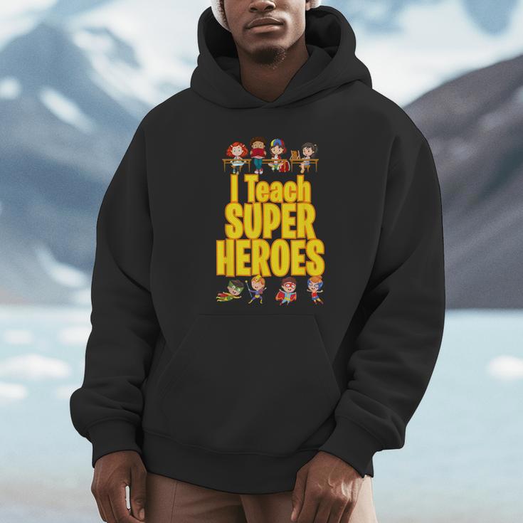 I Teach Super Heroes Comic Book Hero Teacher School Unisex Hoodie, novelty gifts, funny gifts I Teach Super Heroes Comic Book Hero Teacher School Unisex Hoodie, novelty gifts, funny gifts