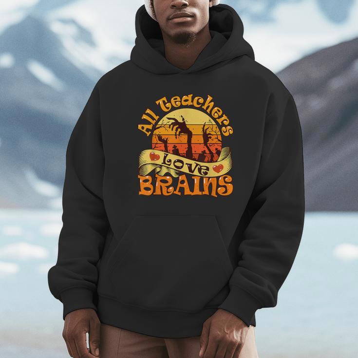 Teacher All Teachers Love Brains Halloween Party Unisex Hoodie, novelty gifts, funny gifts Teacher All Teachers Love Brains Halloween Party Unisex Hoodie, novelty gifts, funny gifts
