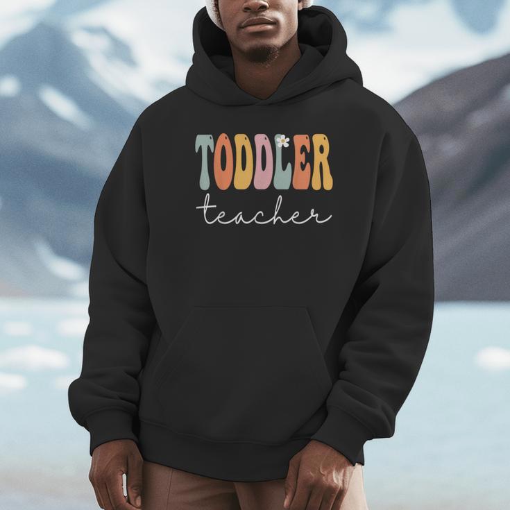 Toddler Teacher Retro Groovy Women Happy First Day Of School Unisex Hoodie, novelty gifts, funny gifts Toddler Teacher Retro Groovy Women Happy First Day Of School Unisex Hoodie, novelty gifts, funny gifts
