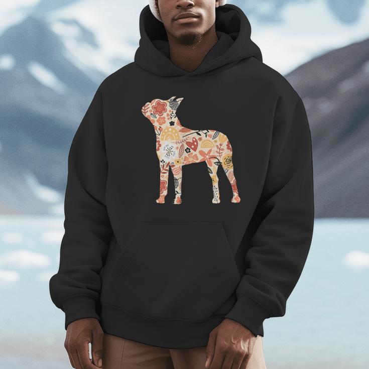 Vintage Floral Boston Terrier For Dog Lover Unisex Hoodie, novelty gifts, funny gifts