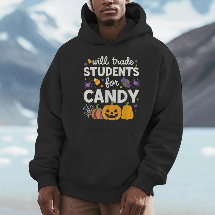 Will Trade Students For Candy Teacher Cute Halloween Unisex Hoodie, novelty gifts, funny gifts Will Trade Students For Candy Teacher Cute Halloween Unisex Hoodie, novelty gifts, funny gifts