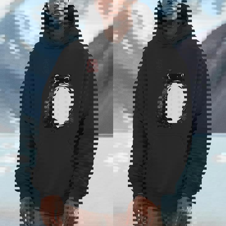 【かゑるまにあ】不機嫌な蛙 日本の侍カエル 浮世絵 かえる 日本禅美術 伝統芸術 松本奉時 ヴィンテージ タトゥーアート パーカー