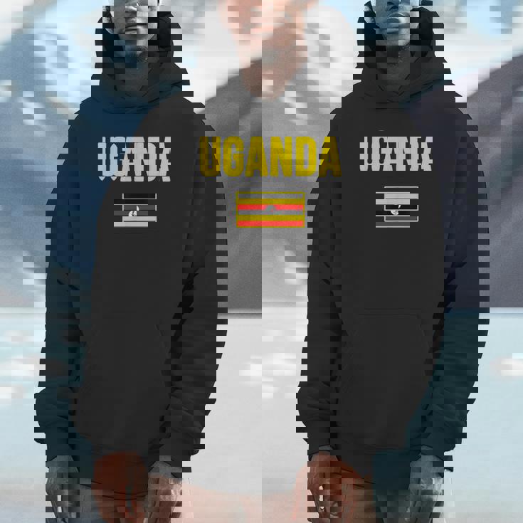 ウガンダ ウガンダの国旗 パーカー