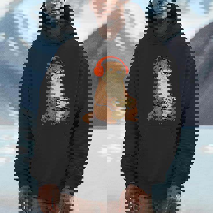 カワイイ カワウソ ゲーム アニメ レトロ 日本の芸術作品 ゲーマー 面白い パーカー