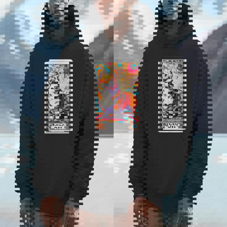 コーギー 面白いtシャツ 犬 タロット カード かわいい メンズ 子供 おもしろ 服 グッズ ネタ わんこ パーカー