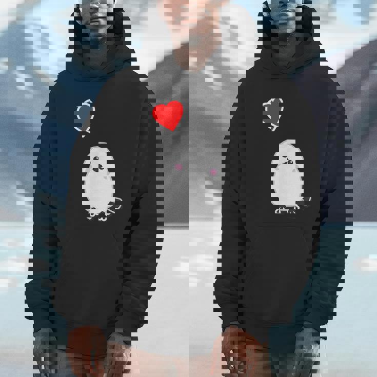 シマエナガ『ハート』白い鳥【どうぶつフレンズ】動物 ゆるくて かわいい パーカー