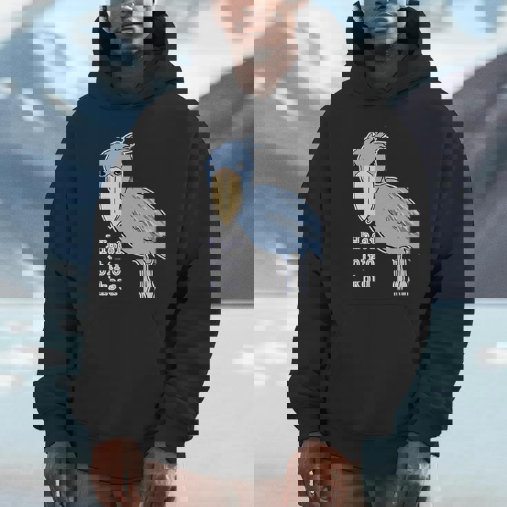 ハシビロコウさん『ビッグ プリント』青い鳥【どうぶつフレンズ】ゆるくて かわいい 動物園 長袖tシャツ パーカー