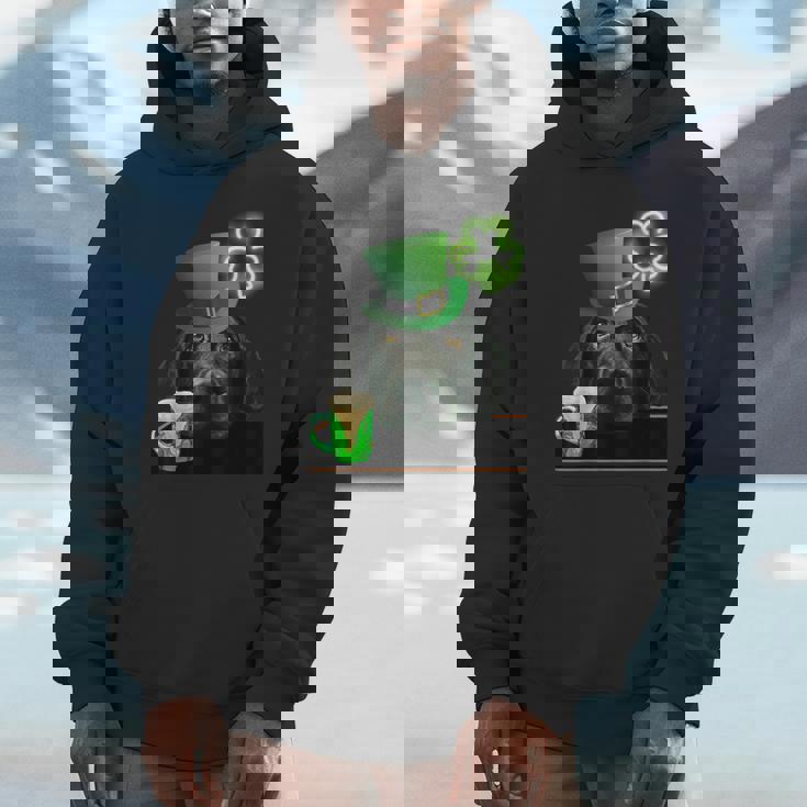 ブラックラボシャツ シャムロック アイリッシュドッグ 絵 聖パトリックス パーカー