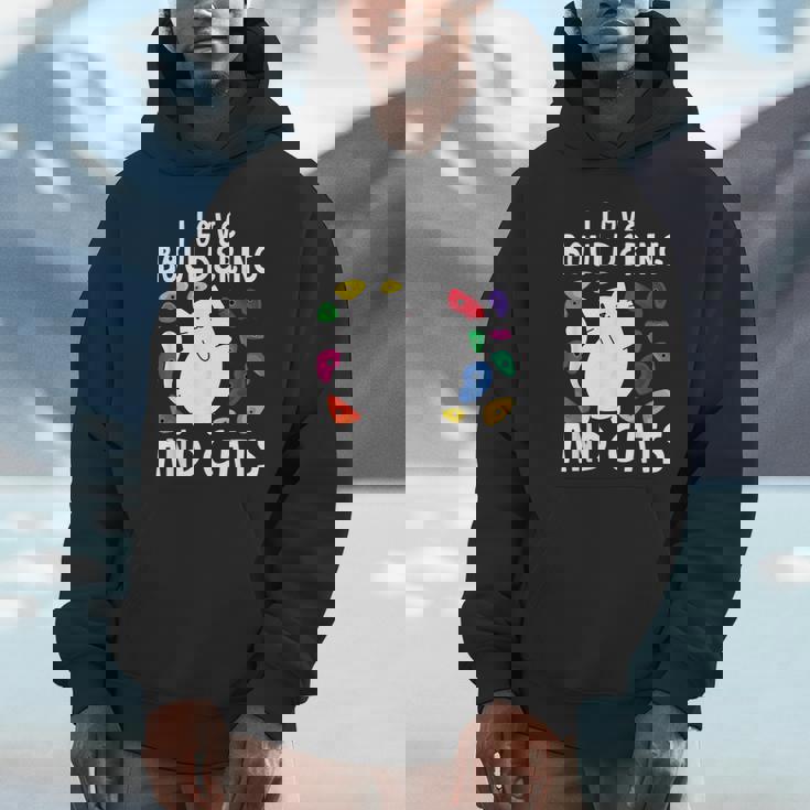 ロッククライミングホールズ クライマー キュート I Love ボルダリングと猫 パーカー