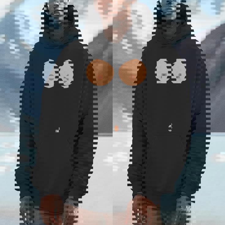 乳首おへそボタン おっぱい 面白いコスチューム パーカー