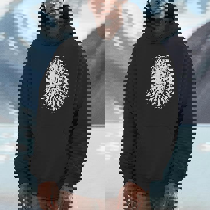 古生物学 アンモナイトプリント、古生物学者 化石アンモナイト パーカー