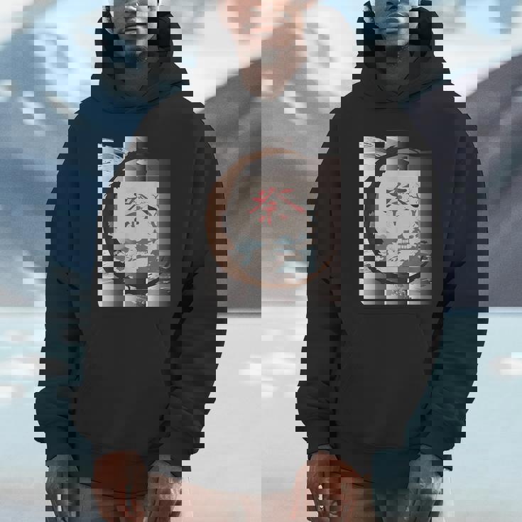 和風 京都 祭 里山 日本 風景 漢字一文字 和文字 お土産 パーカー