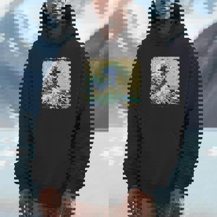 大波 北斎 名画 レトロ パーカー