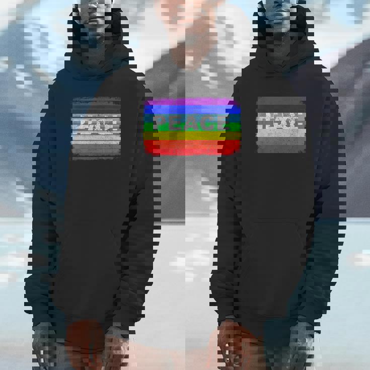 平和 シンボル 国旗 色 戦争反対 虹 Peace No Warintage パーカー