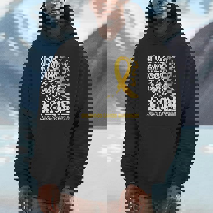 誰も一人で戦わない 小児がん啓発ゴールドリボン パーカー