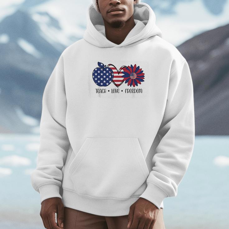 American Flag Teach Love Freedom Preschool Teacher 4th July Unisex Hoodie, novelty gifts, funny gifts American Flag Teach Love Freedom Preschool Teacher 4th July Unisex Hoodie, novelty gifts, funny gifts