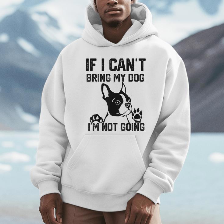 Boston Terrier If I Can't Bring My Dog I'm Not Going Men Women Kids Unisex Hoodie, novelty gifts, funny gifts