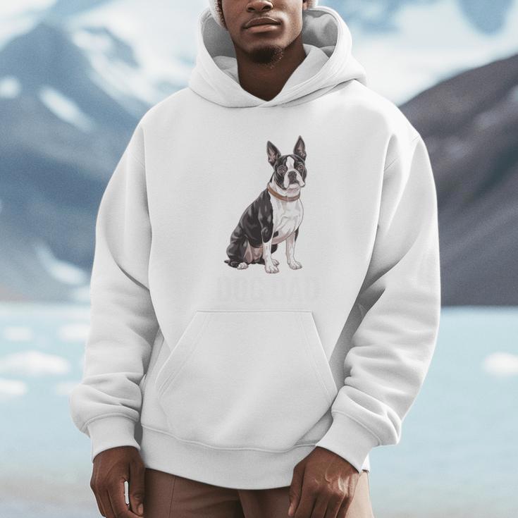 Boston Terrier Dog Dad Boston Terrier Dog Lovers Unisex Hoodie, novelty gifts, funny gifts