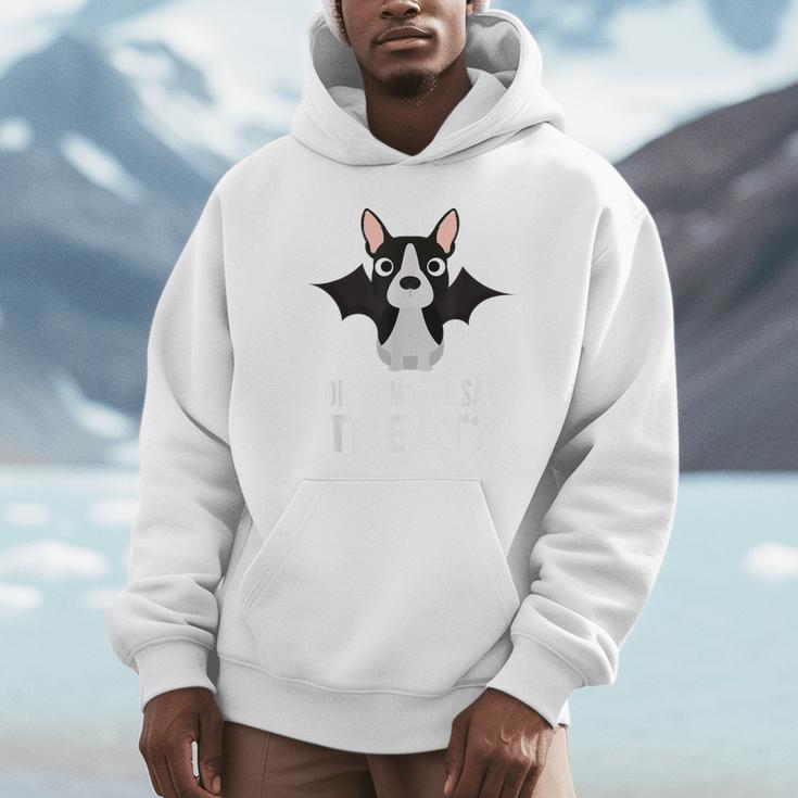 Boston Terrier Halloween Shirt Did Someone Say Treat Unisex Hoodie, novelty gifts, funny gifts