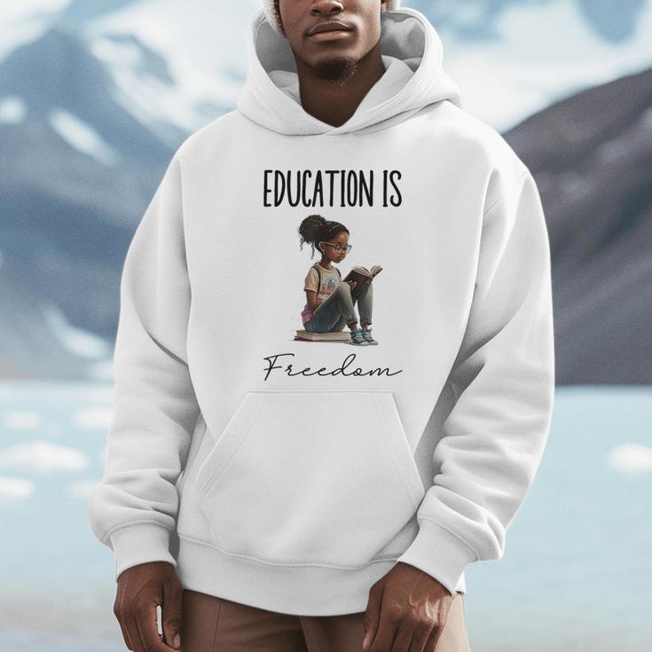 Education Is Freedom Teacher Books Black History Month Unisex Hoodie, novelty gifts, funny gifts Education Is Freedom Teacher Books Black History Month Unisex Hoodie, novelty gifts, funny gifts