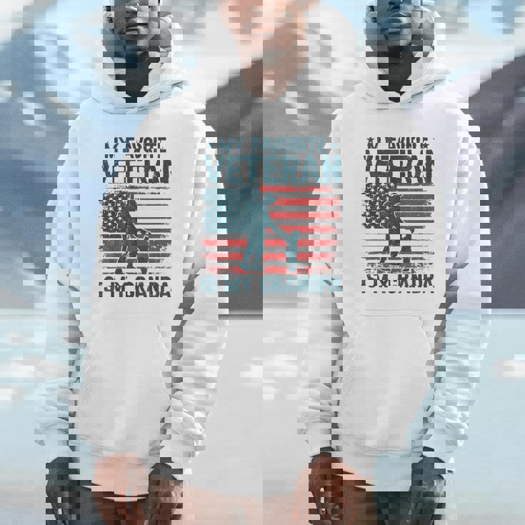 My Favorite Veteran Is My Grandpa Veterans Day Military Papa Hoodie