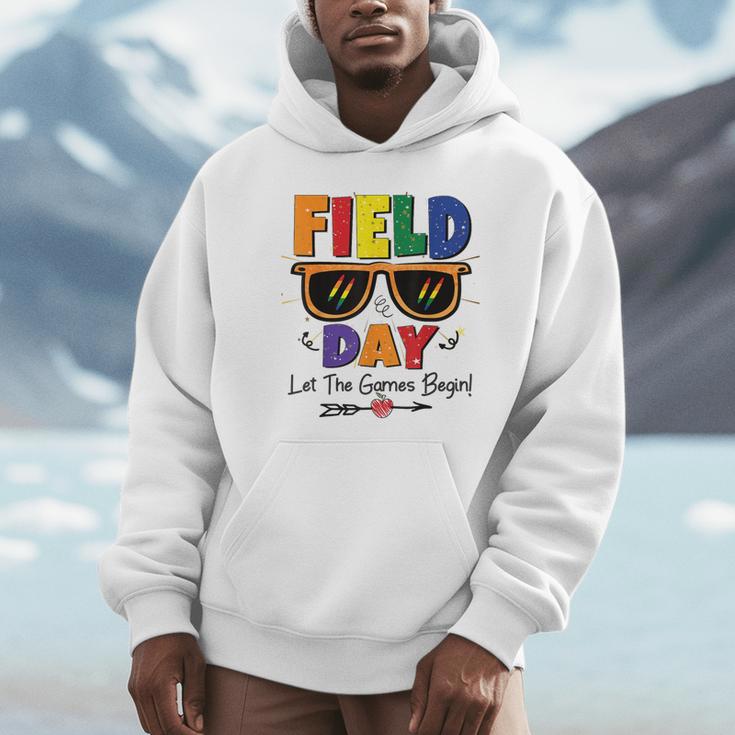 Field Day 2025 Let The Games Begin Kids Boys Girls Teachers Unisex Hoodie, novelty gifts, funny gifts Field Day 2025 Let The Games Begin Kids Boys Girls Teachers Unisex Hoodie, novelty gifts, funny gifts