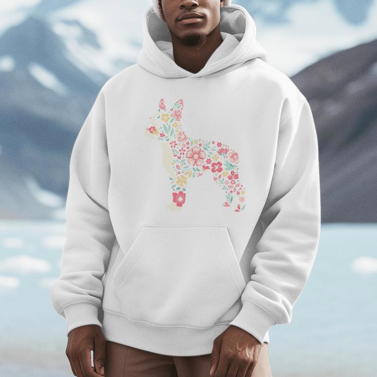 Floral FLower Boston Terrier Mom Grandma Unisex Hoodie, novelty gifts, funny gifts