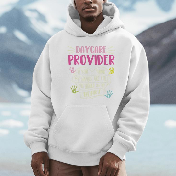 Full Heart Daycare Provider Nanny Au Pair Pre-K Teacher Unisex Hoodie, novelty gifts, funny gifts