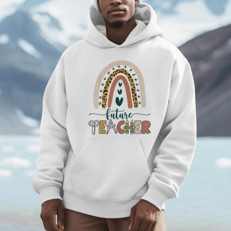 Future Teacher Boho Rainbow Leopard New Grad Student Unisex Hoodie, novelty gifts, funny gifts Future Teacher Boho Rainbow Leopard New Grad Student Unisex Hoodie, novelty gifts, funny gifts
